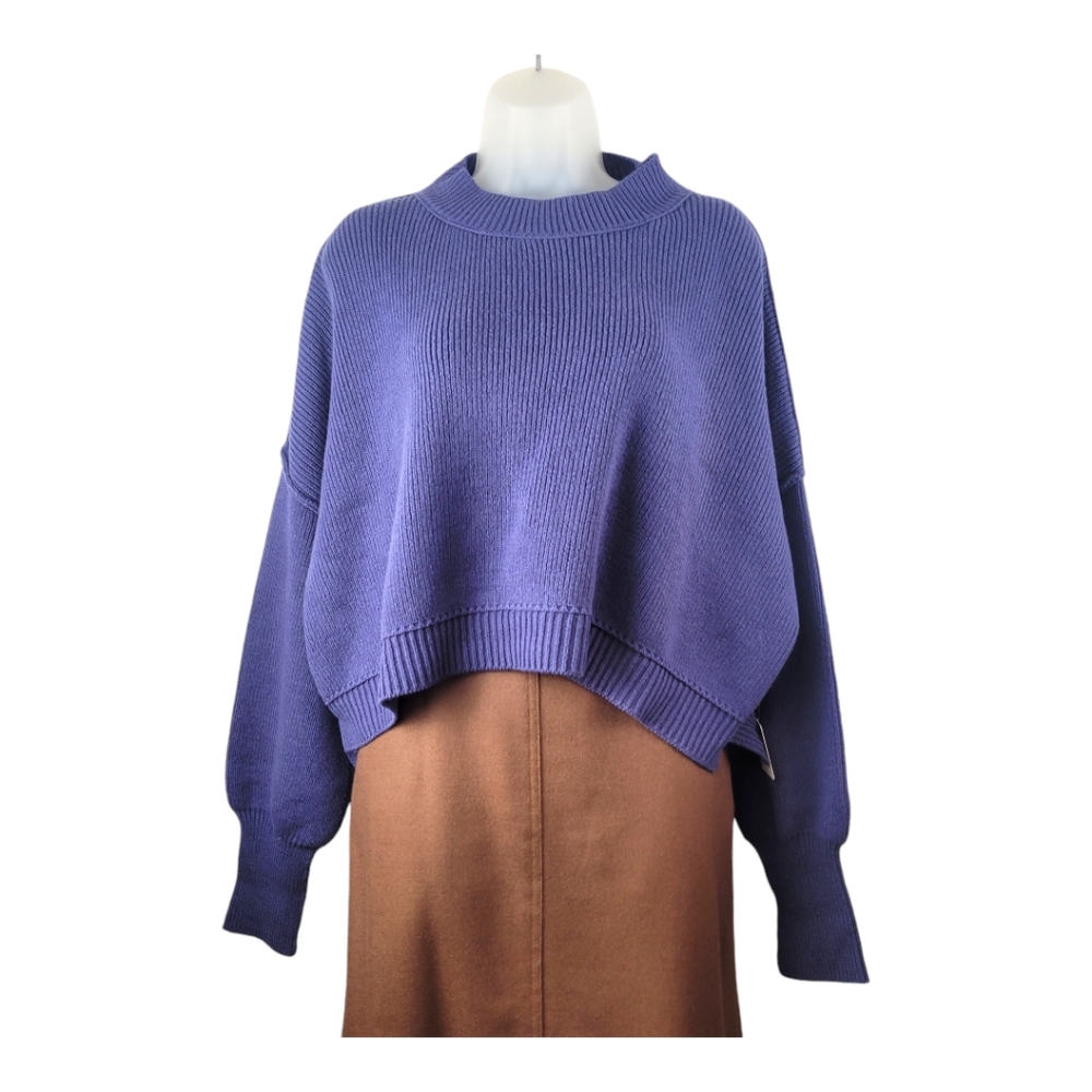 New Free People Easy Street Pullover Size Small Blue